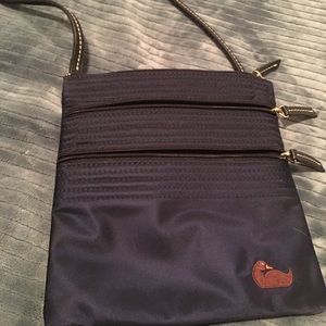 Navy blue 3 compartment cross body
